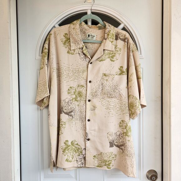 Vintage Silk Circa 1969 Mens SZ XL Hawaiian Shirt Silk Summer Vacation Resort - Picture 1 of 5